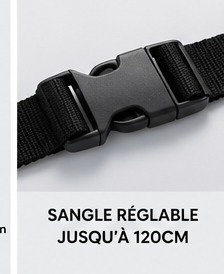 Sangle réglable jusqu'à 120cm du sac banane étanche AquaVault Pro